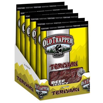 Old Trapper Teriyaki Beef Jerky Meat Stick, 1.8 oz., 6/Box (22306T)