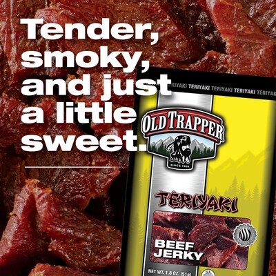 Old Trapper Teriyaki Beef Jerky Meat Stick, 1.8 oz., 6/Box (22306T)