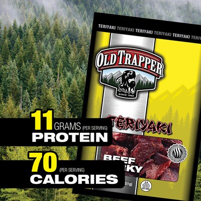 Old Trapper Teriyaki Beef Jerky Meat Stick, 1.8 oz., 6/Box (22306T)