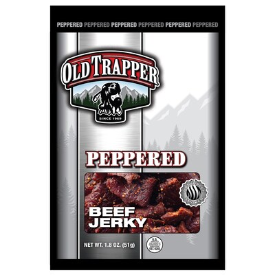 Old Trapper Peppered Beef Jerky Meat Stick, 1.8 oz., 6/Box (22206T)