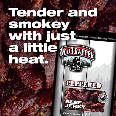 Old Trapper Peppered Beef Jerky Meat Stick, 1.8 oz., 6/Box (22206T)