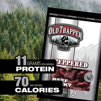 Old Trapper Peppered Beef Jerky Meat Stick, 1.8 oz., 6/Box (22206T)