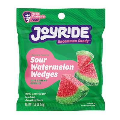 JOYRIDE Sour Watermelon Gummy Wedges, 1.8  oz., 8/Box (0100322)