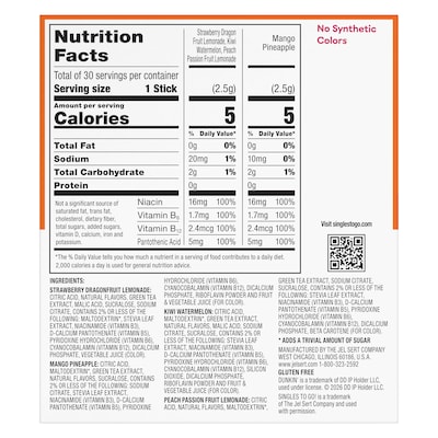 Dunkin' Refresher Assorted Flavors Powder Drink Mix, 2.56oz, 30/Box (33830)
