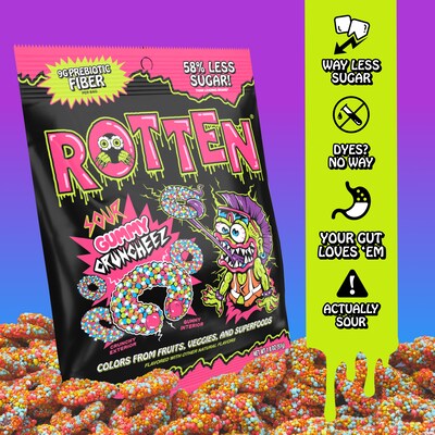 Rotten Sour Gummy Cruncheez, 1.8 oz., 8/Box (10202012)