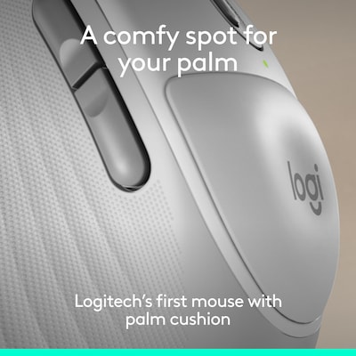 Logitech Signature Comfort Plus M840 L Wireless Ergonomic Optical Mouse, Off White (910-007710)