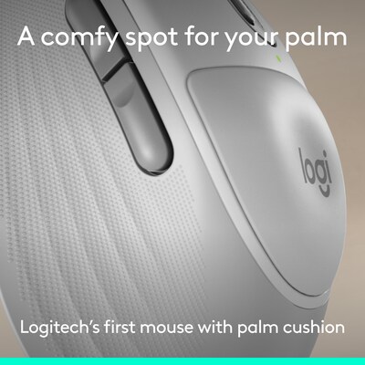 Logitech Signature Comfort Plus Combo MK880 Wireless Keyboard and Mouse Combo, Comfort Keyboard with Palm Rest, Off-white