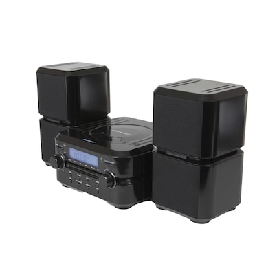 Emerson ES-4001 Bluetooth Micro Music System with MP3, CD Player, FM Clock, AUX Input, LED Display, Compact Design
