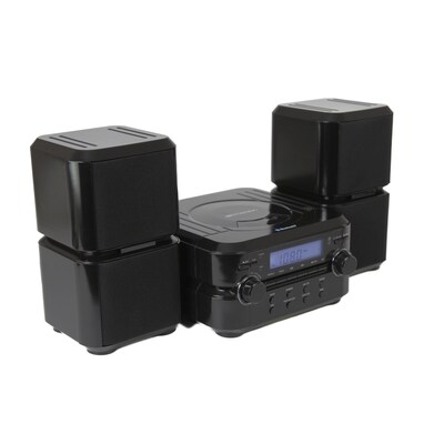 Emerson ES-4001 Bluetooth Micro Music System with MP3, CD Player, FM Clock, AUX Input, LED Display, Compact Design