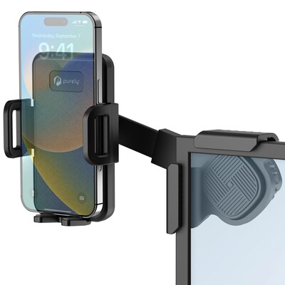 Purely P60 Universal Phone Holder for Computer and Car Screens up to 0.7 with Adjustable Arm Holder