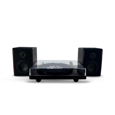 Victor Lincoln Record Player with Stereo Speakers, Black (VWRP-1600)