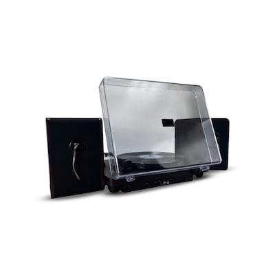 Victor Lincoln Record Player with Stereo Speakers, Black (VWRP-1600)