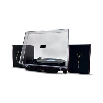 Victor Lincoln Record Player with Stereo Speakers, Black (VWRP-1600)