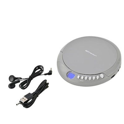 Emerson Portable Bluetooth 5.3 AudioStream CD Player with FM Radio, Gray (EPCD-2003-GY)