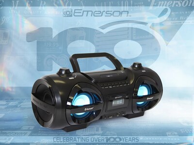 Emerson EPB-3005 Retro Portable Bluetooth Boombox, Black