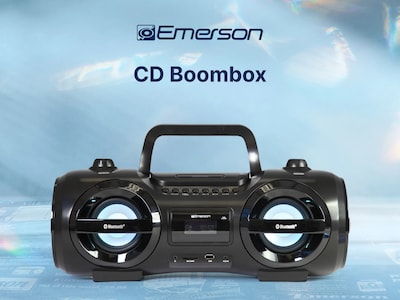 Emerson EPB-3005 Retro Portable Bluetooth Boombox, Black