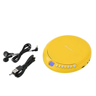 Emerson Portable Bluetooth 5.3 AudioStream CD Player with FM Radio, Yellow (EPCD-2003-YL)