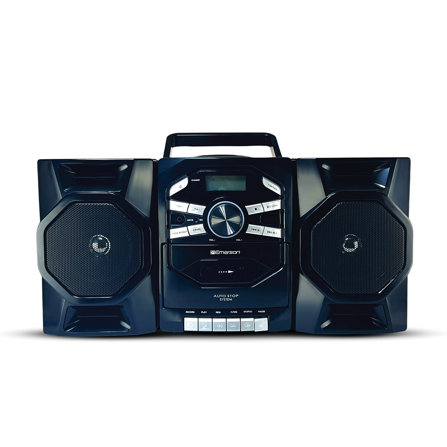Emerson EPB-4000 Portable CD Player Boombox with Cassette Player, Black