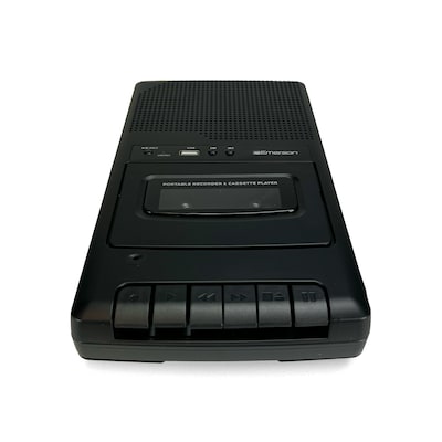 Emerson EPC-3000 Portable Cassette Player and Recorder with Built-In Speaker, Microphone, Black