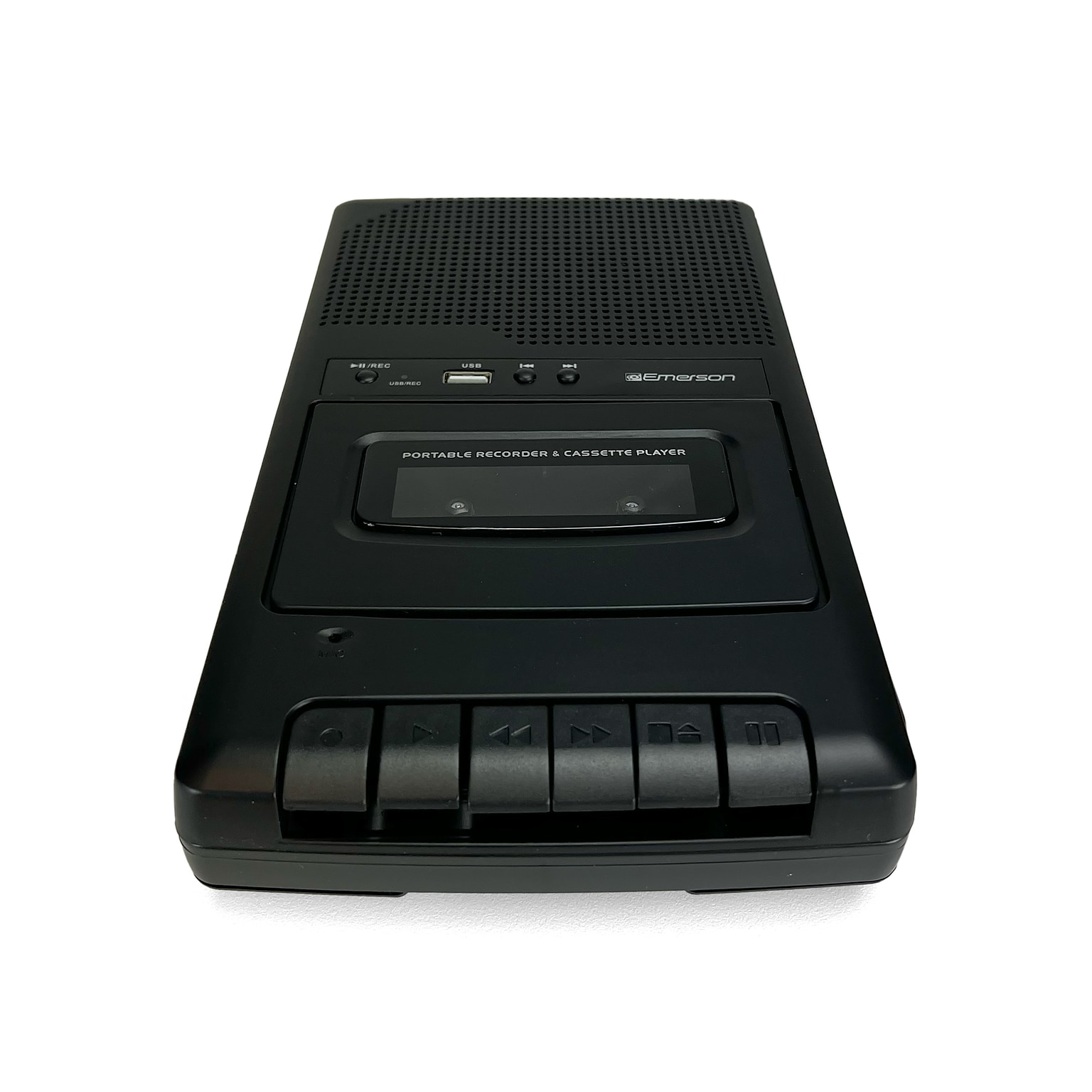 Emerson EPC-3000 Portable Cassette Player and Recorder with Built-In Speaker, Microphone, Black