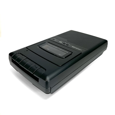Emerson EPC-3000 Portable Cassette Player and Recorder with Built-In Speaker, Microphone, Black
