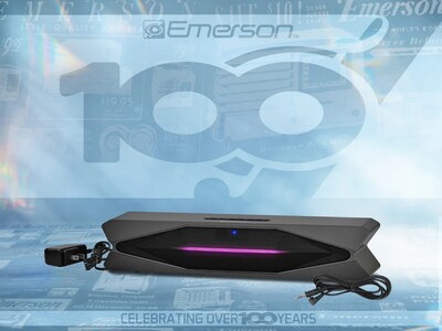 Emerson EHS-1751 Mini Bluetooth Soundbar Speaker with RGB Lighting, USB Playback, Aux-In, Wireless Bluetooth Streaming