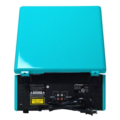 Victor VHRP-1400 Diner 7-in-1 Bluetooth Turntable Music Center with Record Player, CD/MP3 Player, AM/FM Radio, Teal