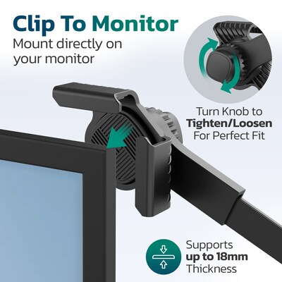 Purely P70 Magnetic Phone Holder for Computer and Car Monitors, Black (PSHP70BK)