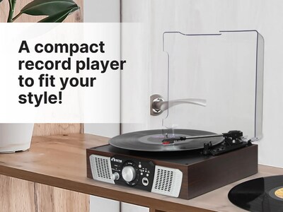 Victor VHRP-1100 Lakeshore 5-in-1 Turntable System with Record Player, Bluetooth, USB Playback and Recording, FM Radio