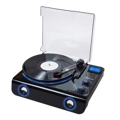 Victor VHRP-1200 Beacon 5-in-1 Turntable System with Record Player, Bluetooth, FM Radio, Built-in Stereo Speakers