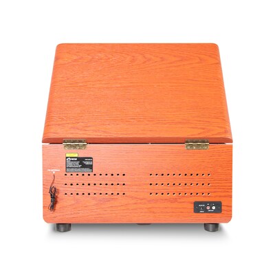 Victor Fremont 8-in-1 Bluetooth Record Player, 3-Speed Turntable, CD/Cassette Player, AM/FM Radio, USB, AUX