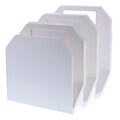 Bostitch Konnect™ Plastic 3-Slot File Organizer, Stackable, 7.3, White (KT-3FOLDER-WHT)