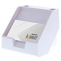 Bostitch Konnect™ Plastic Sticky Note & Card Holder, Includes Sticky Notes, 3.9, White (KT-CARD-WHITE)