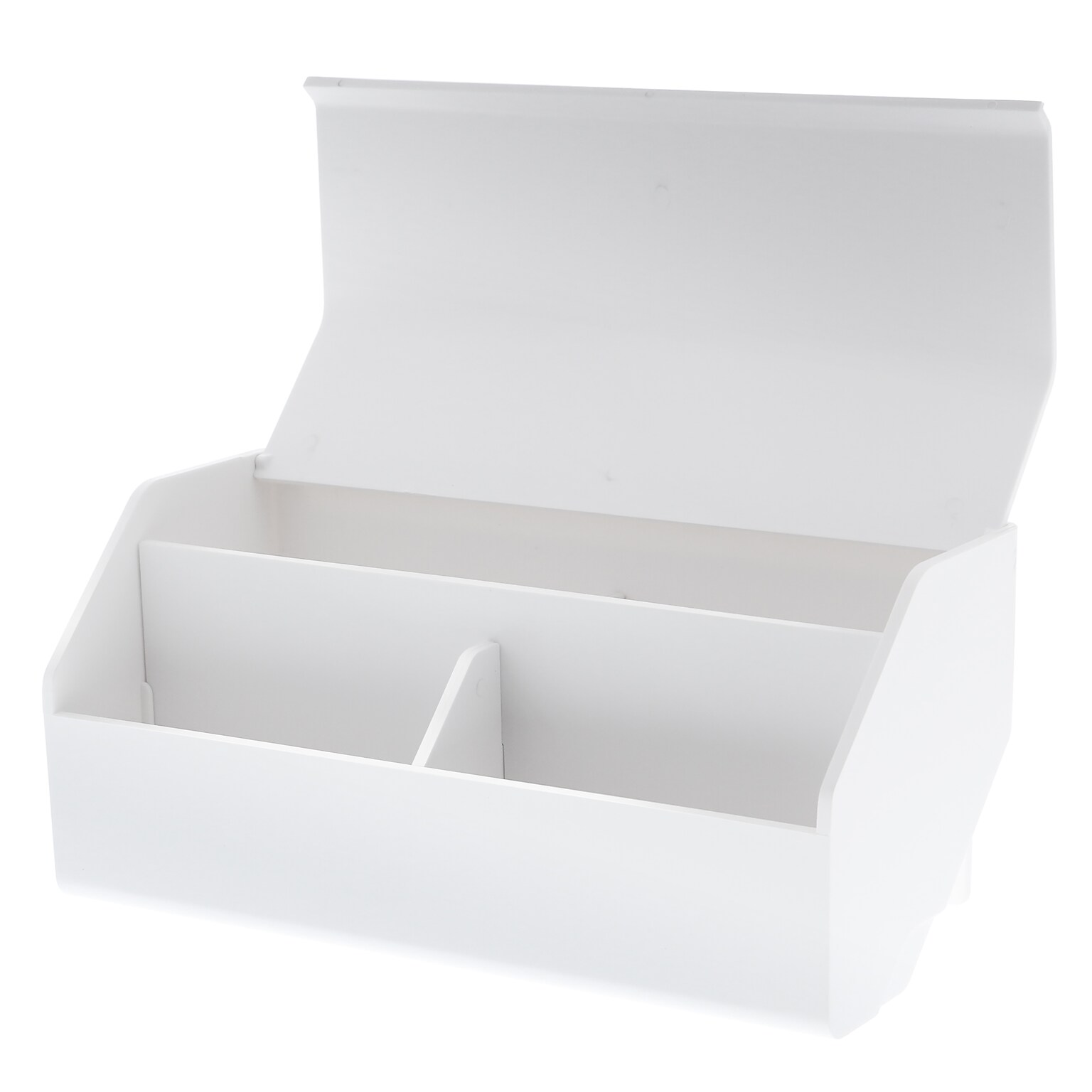Bostitch Konnect™ Plastic Wide Storage Bin, Removable Lid & Dividers, 7.5, White (KT-WCUP-WHITE)