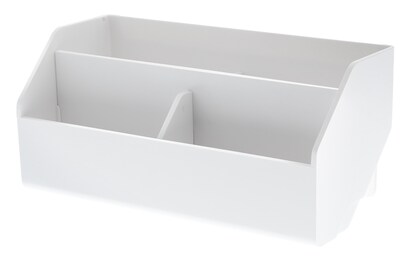 Bostitch Konnect™ Plastic Wide Storage Bin, Removable Lid & Dividers, 7.5, White (KT-WCUP-WHITE)