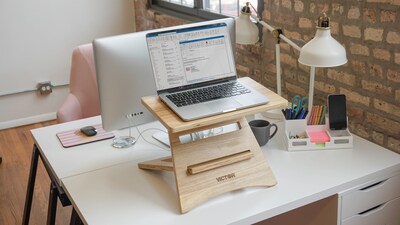 VICTOR High Rise Acacia Wood Laptop Riser (DC150A)