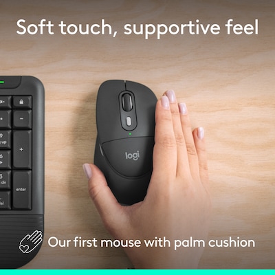 Logitech Signature Comfort Plus Combo MK880 for Business Wireless Keyboard and Mouse Combo, Graphite (920-013971)