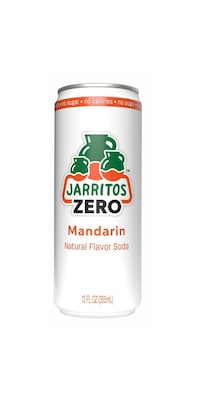Jarritos Zero Mandarin Soda, Caffeine Free, 12 oz., 24 Cans/Carton (19301)