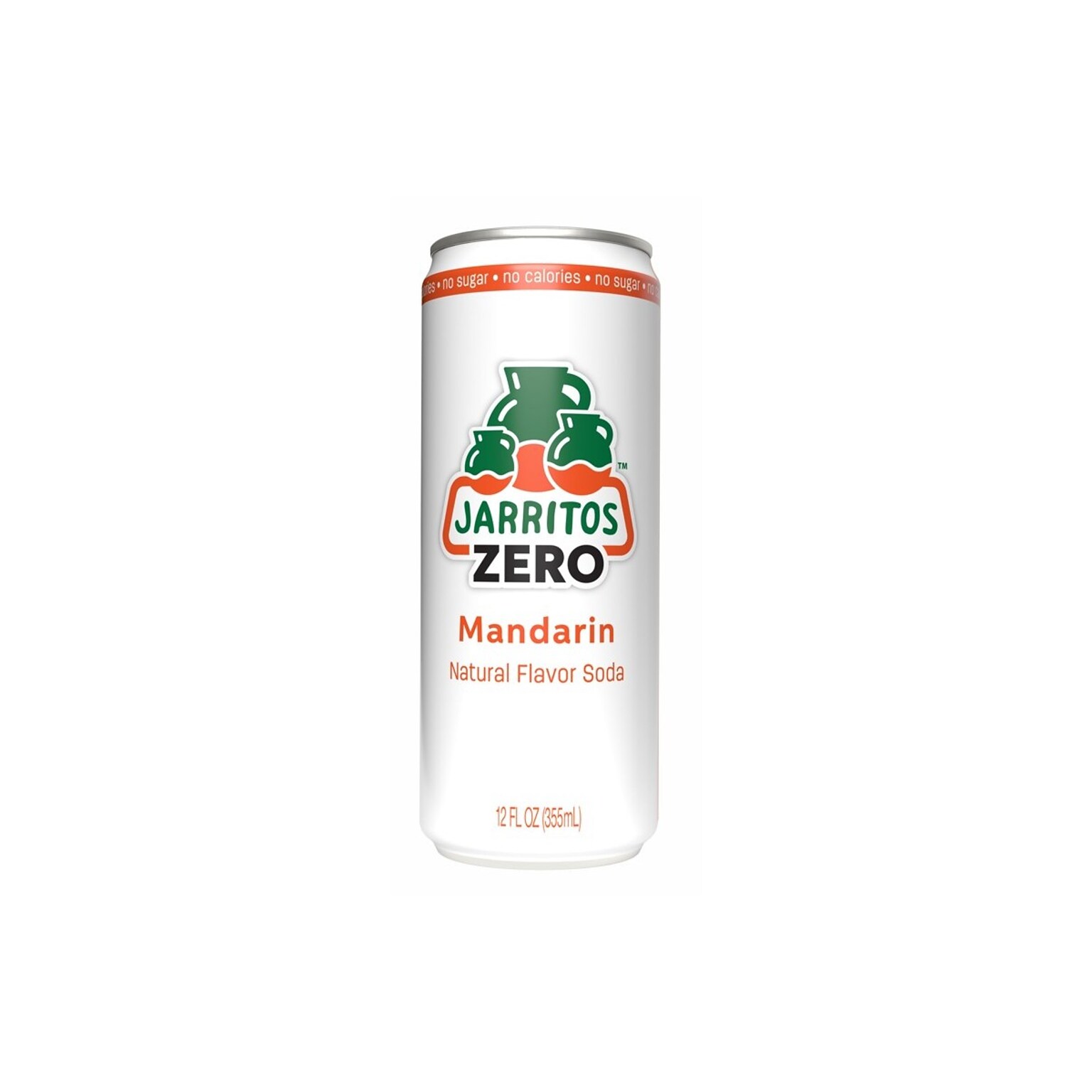 Jarritos Zero Mandarin Soda, Caffeine Free, 12 oz., 24 Cans/Carton (19301)