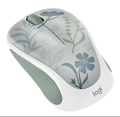 Logitech Design Limited Edition Wireless Ambidextrous Optical USB Mouse, Misty Garden (910-007793)