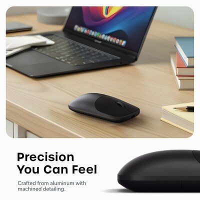 Satechi Slim EX Wireless Ambidextrous USB-C Mouse, Space Black (ST-MEXC)