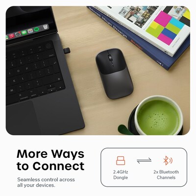 Satechi Slim EX Wireless Ambidextrous USB-C Mouse, Space Black (ST-MEXC)
