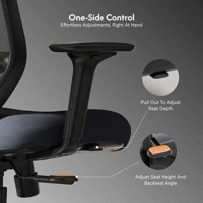 FlexiSpot Ergonomic Mesh Swivel Computer and Desk Chair, Black (C5BG-F1)