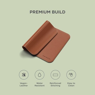 Satechi Vegan-Leather Premium Mouse Pad, Brown (ST-LMPN)
