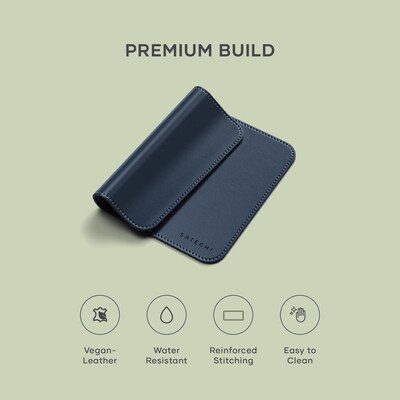 Satechi Vegan-Leather Premium Mouse Pad, Blue (ST-LMPB)