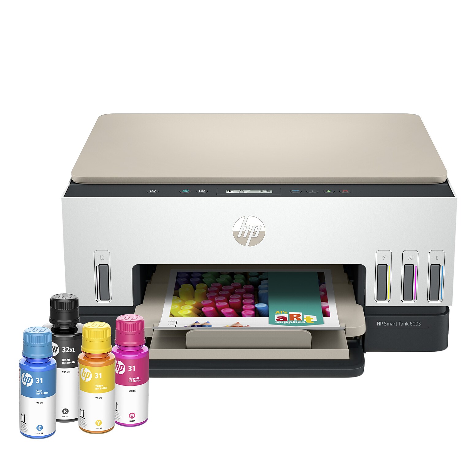 HP Smart Tank 6003 Wireless All-in-One Supertank Printer, Up to 3 Years of Ink Included (9B5C8A)