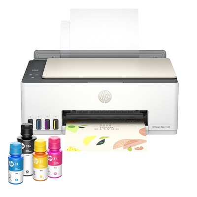 HP Smart Tank 5100 Wireless All-in-One Supertank Printer, Up to 3 Years of Ink Included (9B2D1A)
