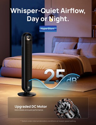 DREO Oscillating Tower Fan, 6-Speed, Black (DRHTF020)