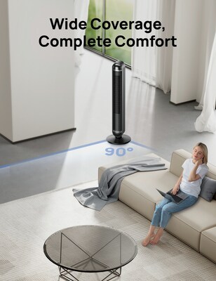 DREO Oscillating Tower Fan, 9-Speed, Black (DRHTF011S)