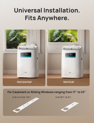 Dreo 8,000 BTU 120-Volt Portable Air Conditioner with Remote, White (DRHAC012S)